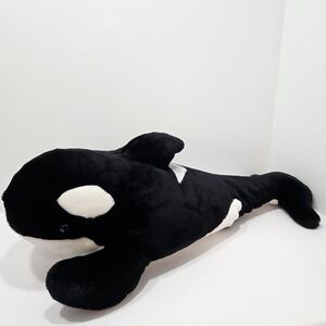 Rare Vintage Sea World Shamu Killer Whale Orca Plush Large 36" (Rip On Head)